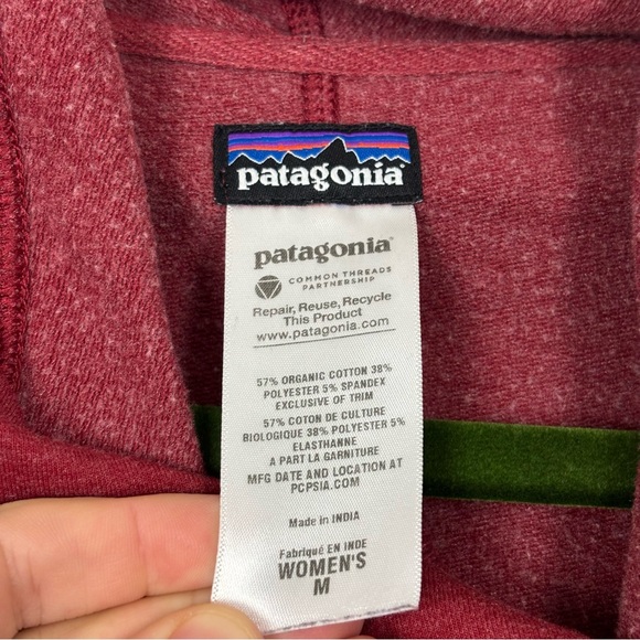 Patagonia W’s At Sea Organic Cotton Open Wrap Cardigan Medium Burgundy - Picture 3 of 4